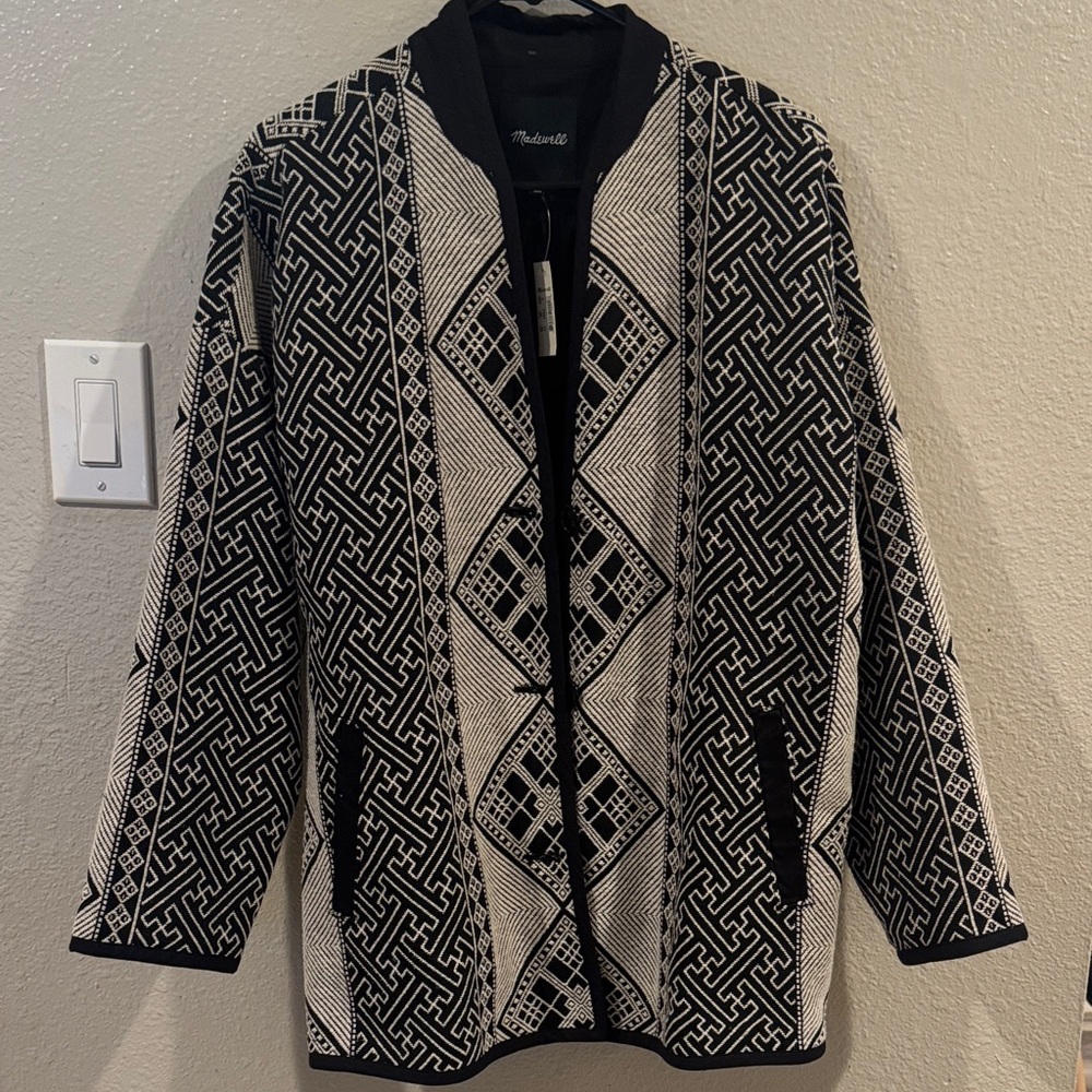 Madewell Black and White Patterned Jacket